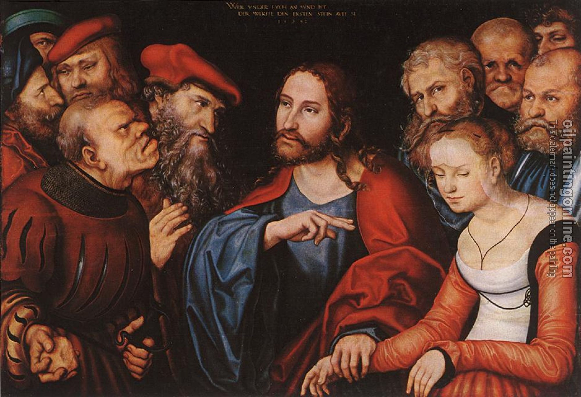 Lucas il Vecchio Cranach - Christ and the Adulteress